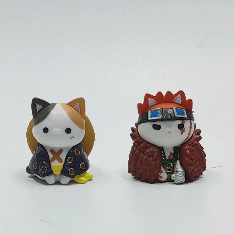 8 Pcs Set Cat One Piece Figures - Kyootii