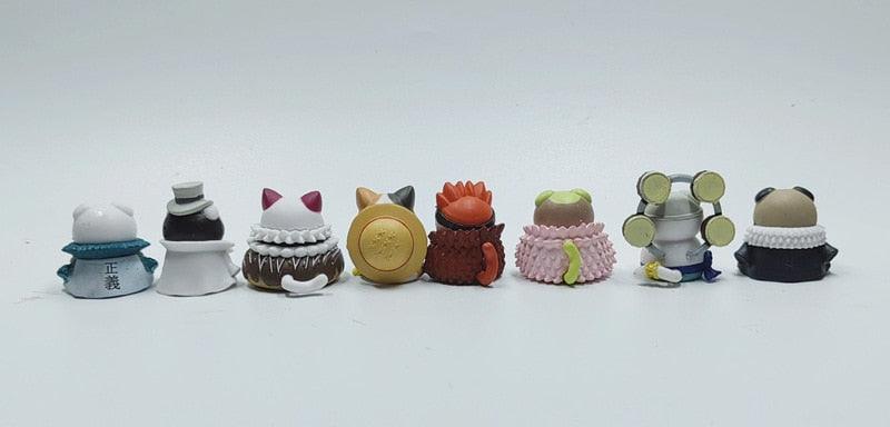 8 Pcs Set Cat One Piece Figures - Kyootii
