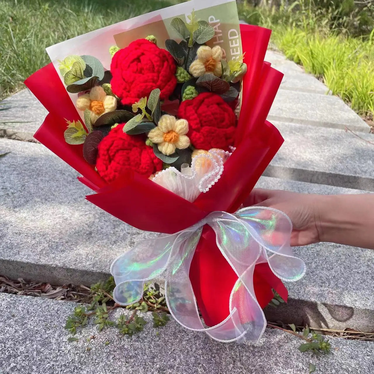 Rose Crochet Knitted Flowers Bouquet - Kyootii