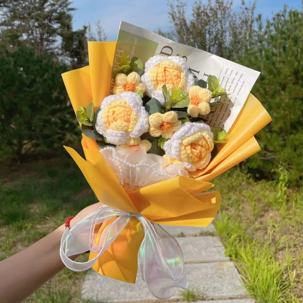 Rose Crochet Knitted Flowers Bouquet - Kyootii
