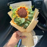 Sunflower Crochet Knitted Flowers Bouquet - Kyootii