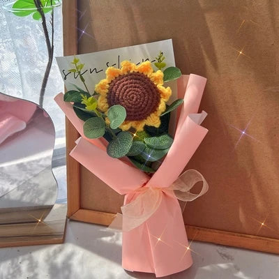 Sunflower Crochet Knitted Flowers Bouquet - Kyootii