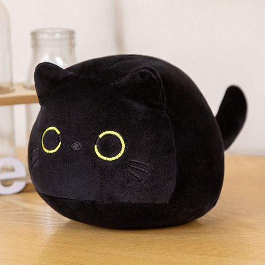 Black Chubby Cat Stuffed Toy Plush - Kyootii