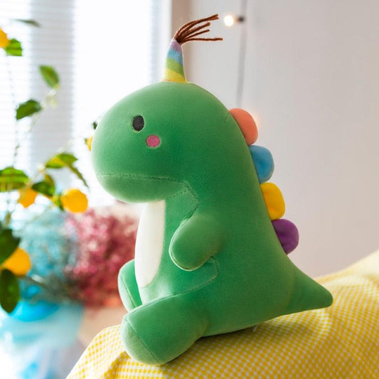 Dinosaur Seated Plush Toy with Party Hat - Kyootii