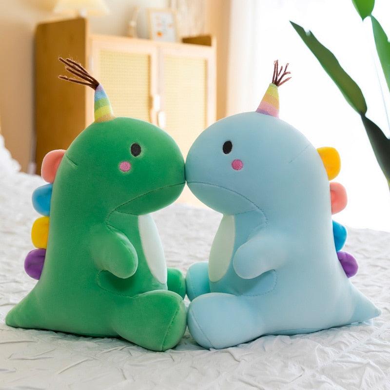 Dinosaur Seated Plush Toy with Party Hat - Kyootii