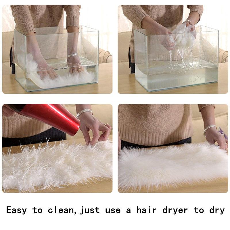 Faux Fur Fluffy Round Rug Plush - Kyootii