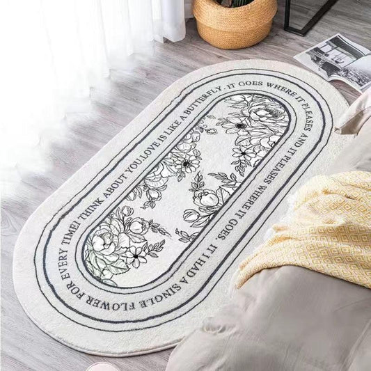 Floral Nordic Soft Bedside Rug - Kyootii