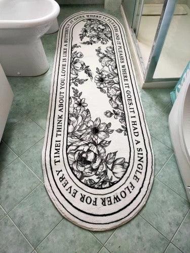 Floral Nordic Soft Bedside Rug - Kyootii