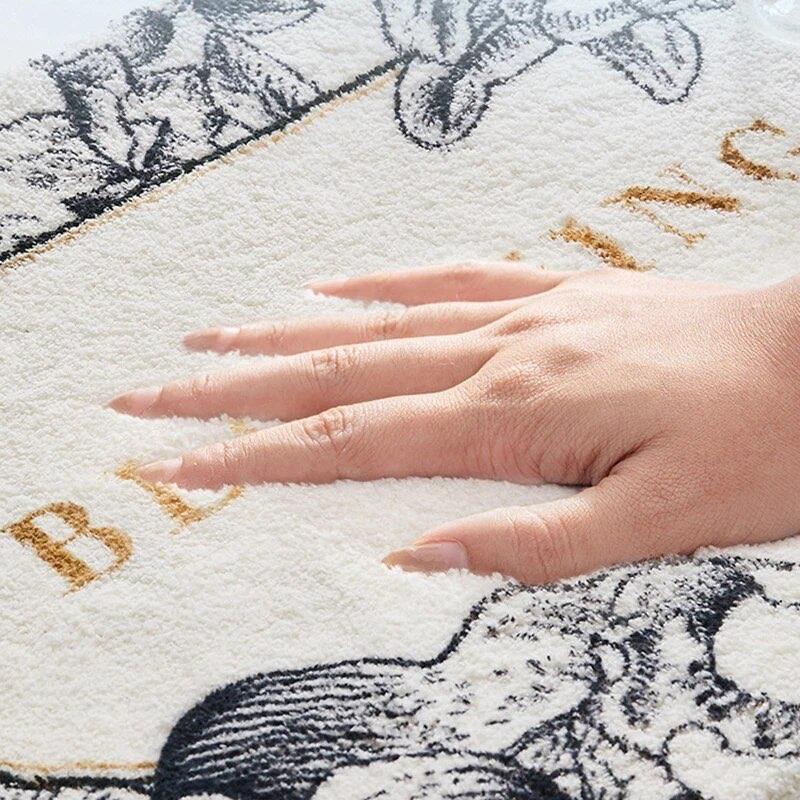 Floral Nordic Soft Bedside Rug - Kyootii