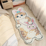 Kawaii Cat Soft Bedside Rug - Kyootii