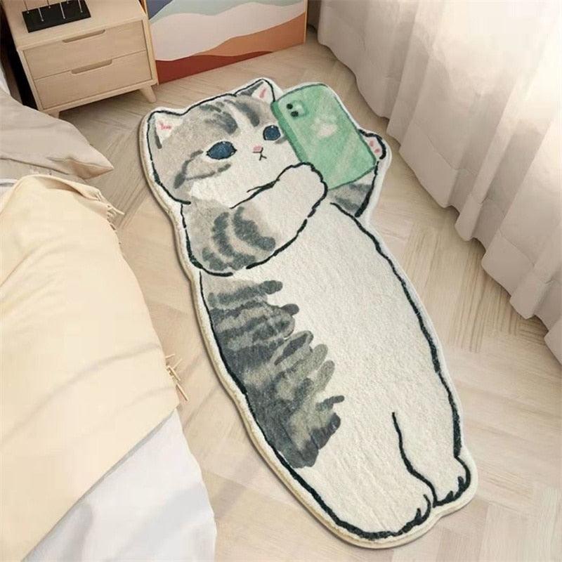 Kawaii Cat Soft Bedside Rug - Kyootii