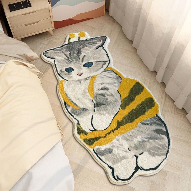Kawaii Cat Soft Bedside Rug - Kyootii