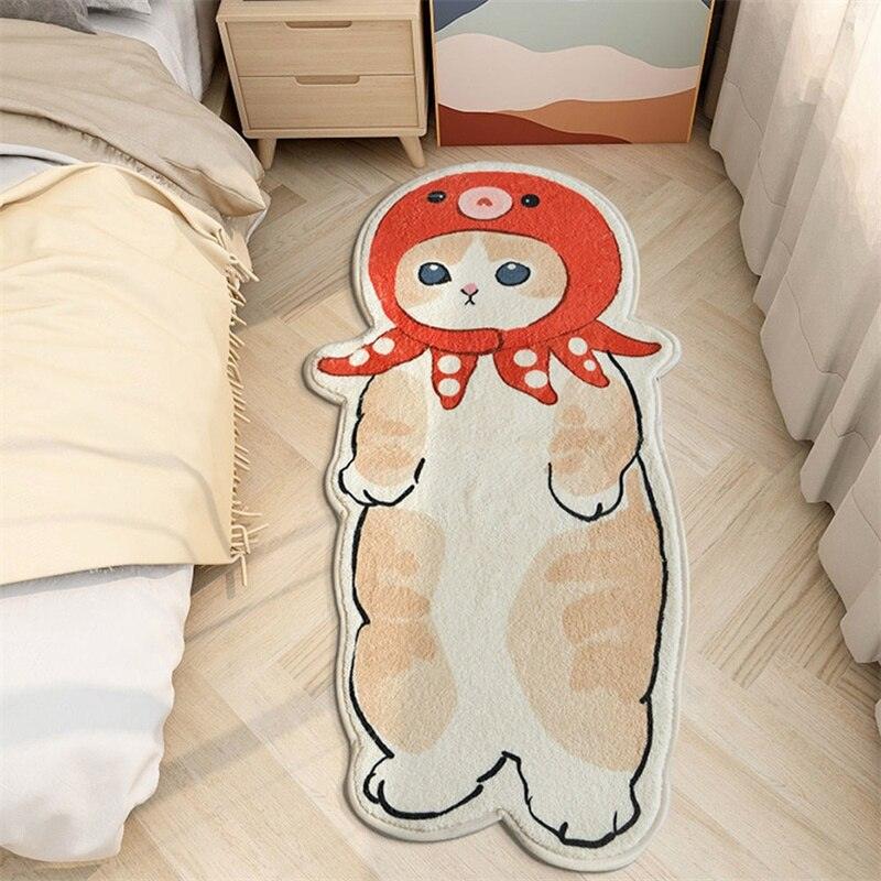 Kawaii Cat Soft Bedside Rug - Kyootii