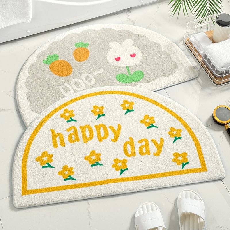 Kawaii Semi-circle Soft Floor Mat Rug - Kyootii