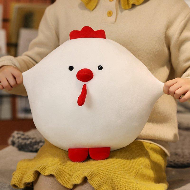 Round Fluffy Chicken Pillow Plush - Kyootii