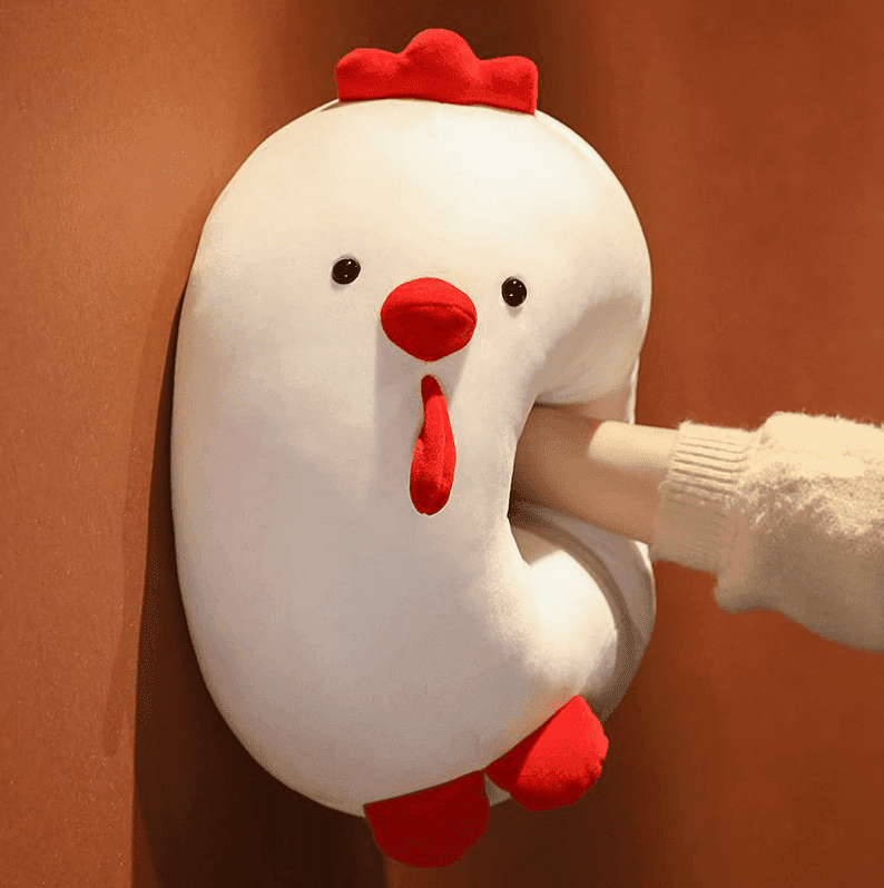 Round Fluffy Chicken Pillow Plush - Kyootii