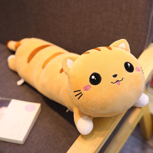 Striped Cat Long Pillow Plush Toy - Kyootii