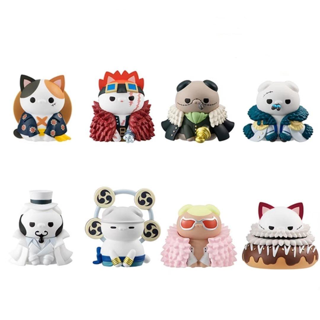 8 Pcs Set Cat One Piece Figures - Kyootii