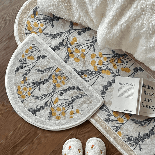 Vintage Floral Rug Mat - Kyootii